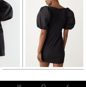 Olivaceous Black Puff Sleeve Blouse